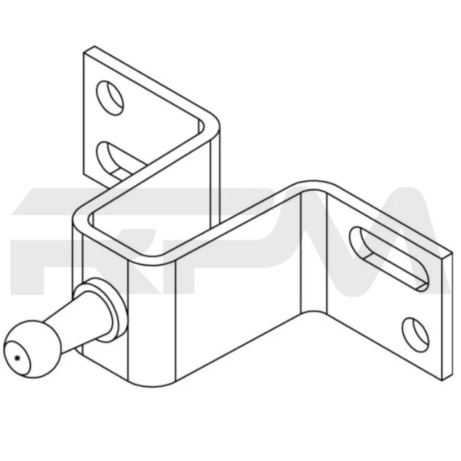 Tiffin RV Shock Strut Bracket Hat-Shaped 3809 - Image 4